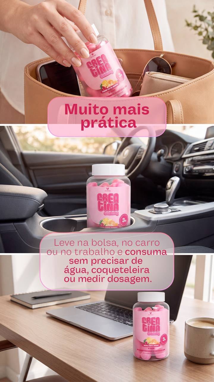 Creatina Gummy Velmora em detalhe